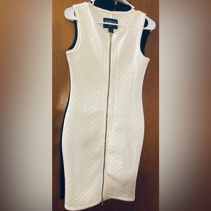 RED FOX zip up body con dress